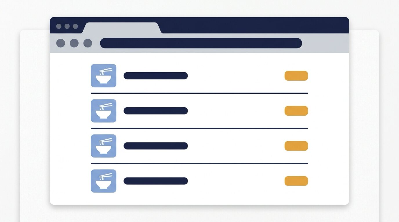 イメージ図（数値はサンプル） データ — グルメサイト掲載費 vs 自社HP運用費の3年間コスト比較グラフ