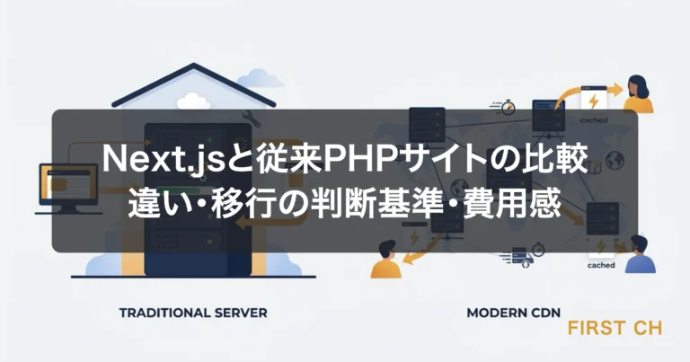 Next.jsと従来PHPサイトの比較｜違い・移行の判断基準・費用感