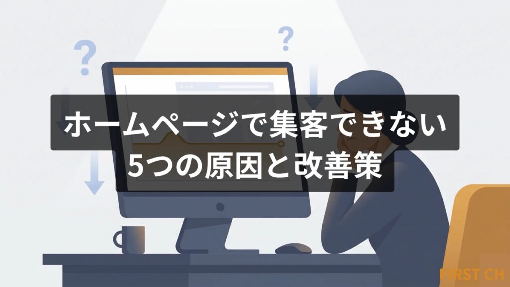ホームページで集客できない原因5つと今日からできる改善策【3ステップ診断付き】