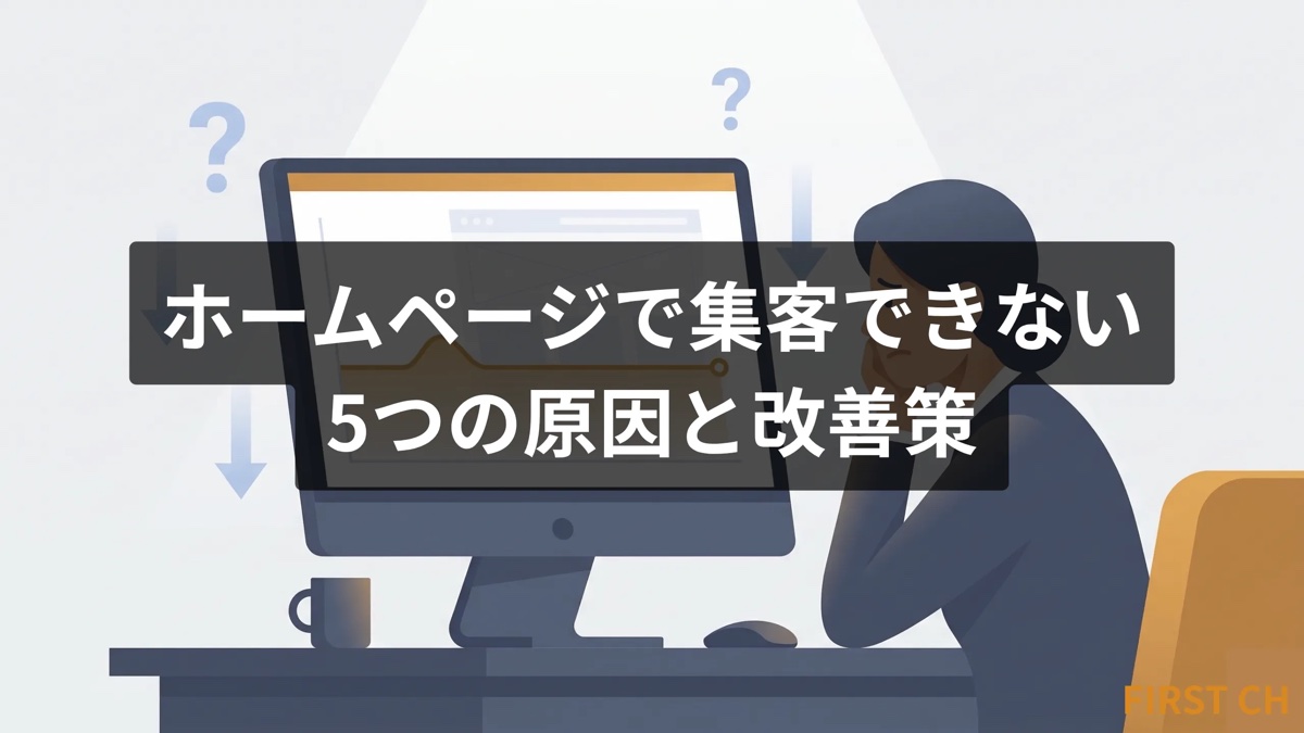 ホームページで集客できない原因5つと今日からできる改善策【3ステップ診断付き】