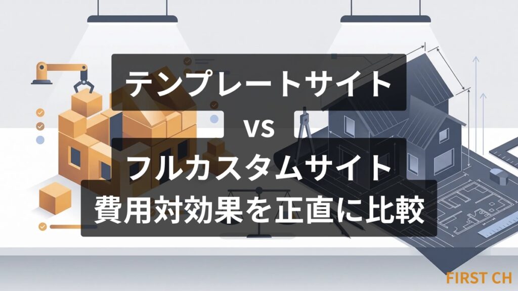 テンプレートサイト vs フルカスタムサイト｜費用対効果を正直に比較